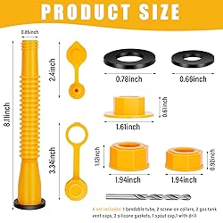 Ziciner 7PCS Gas Can Spout Replacement Set with