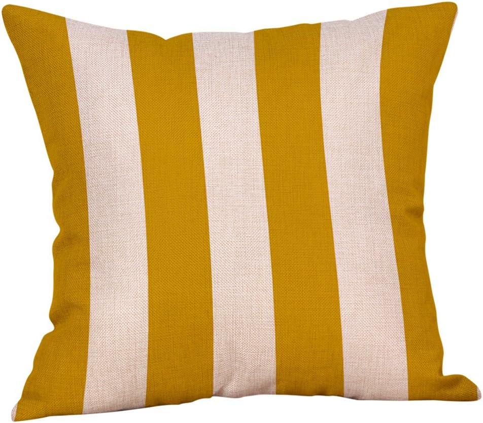 ZEELIE Home and Garden pillow case Decorative Mustard Pillow Case Yellow Geometric Fall Autumn Back Car Neck Home Sleeping Simulation Stake Bedding Cover Home Decor Suitable to Your Life