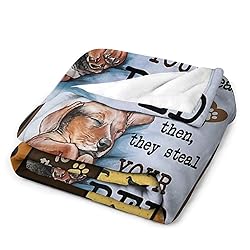 Dog Print Blanket Cute Dachshund Animal Throw