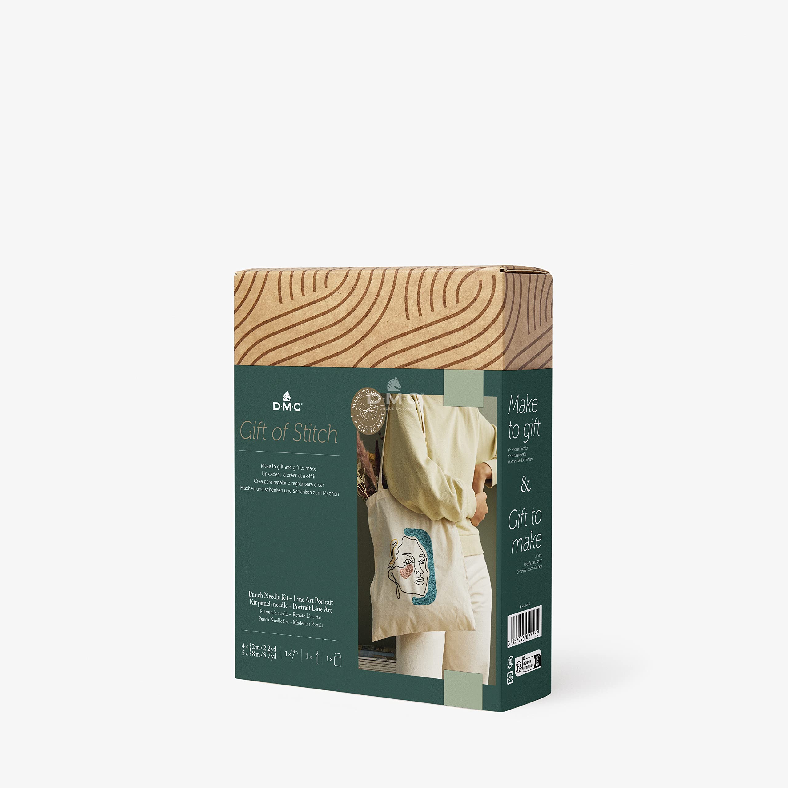 DMC Punch Needle Kit Tropical Flowers by Nathalie Weinzaepflen - Intermediate