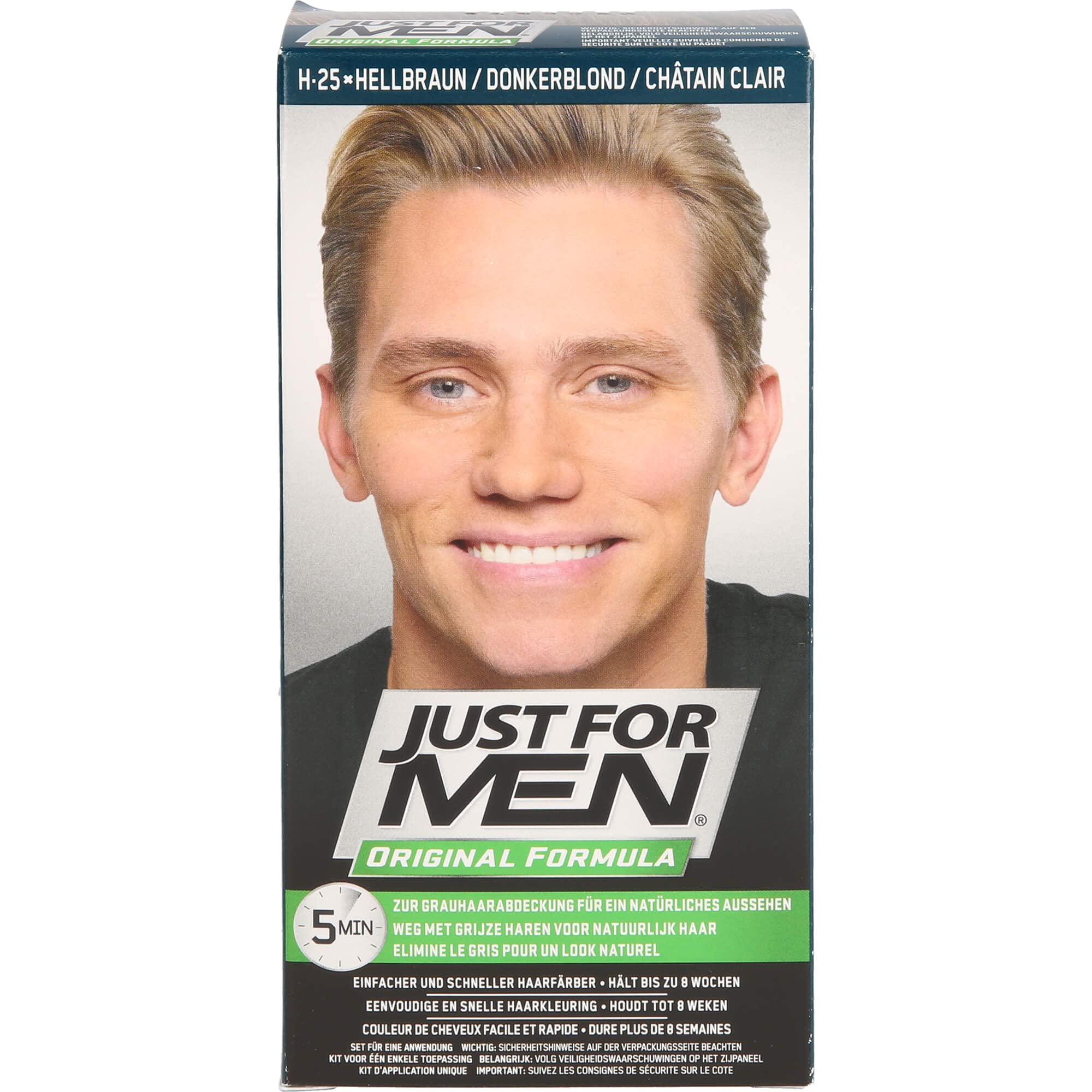 Just for men Original Formula Light Brown Hair Dye, Restores Original Colour for a Natural Look H25