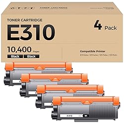 E310 Toner Cartridge Black 4-Pack Replacement for