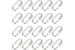 SINJEUN 20 Pack 3 inch Stainless Steel Quick Links, 5/16 Inch M8 Quick Link Chain Connector, Heavy Duty D Shape Chain Link for Swing, Camping, Hammock, Max Load 1523 Lbs