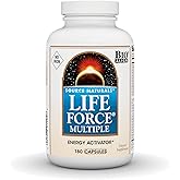 Source Naturals Life Force Multiple, Energy Activator* Iron Free, Daily Multivitamin High Potency Essential Vitamins, Minerals, Antioxidants & Nutrients - 180 Capsules