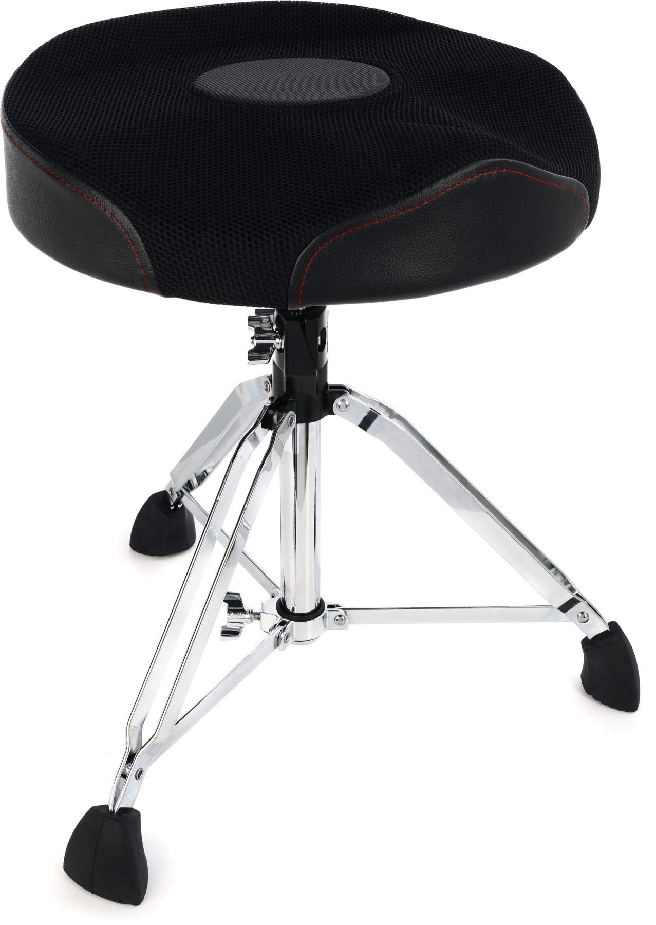 Gibraltar Drum Stool 9000 Series Air Tech Round 2-Tone, 9608RW2T (Diameter: 43cm, Dry-Mesh Fabric Seat, Super Lock, Height Adjustment Spindle, 'Super Foot' Rubber Feet)
