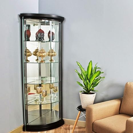 Home Centre Brad Corner Curio Cabinet Amazon In Home Kitchen