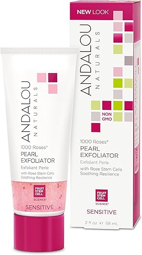 オーガニック ボタニカル 洗顔料 スクラブ洗顔 ナチュラル フルーツ幹細胞 「 1000 Roses® パールエクスフォリエーター 」 ANDALOU naturals アンダルー ナチュラルズ