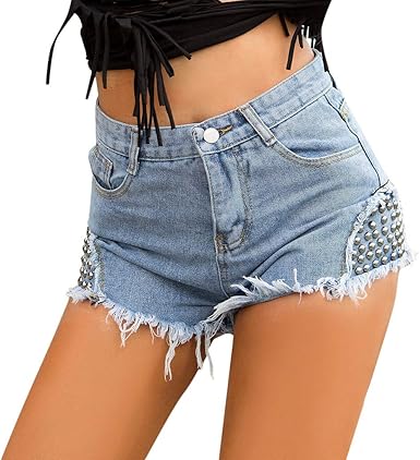 jeans corti vita alta