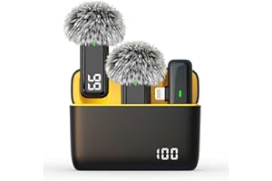 Lavalier Microphone Wireless Lapel Mic for iPhone Lightning, Phone Microphone for Video Recording Vlog YouTube Mini Lav Mic w