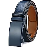 DOOPAI Men's Adjustable Ratchet Belt -White Leather Dress Belt for Men, Customizable Fit, Easy to Use, Maximum Durability