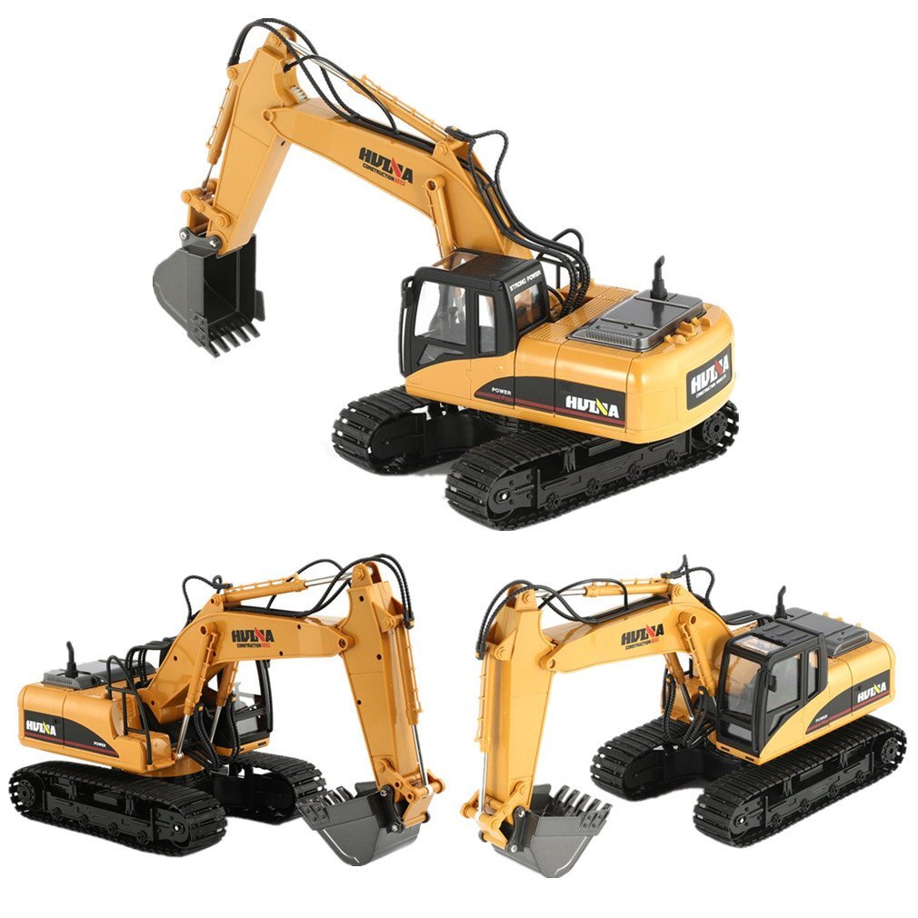 1 14 Huina 1550 B07kls1m1j Rc合金掘削トラックの建設車両玩具 2 4g 15ch ドローンマルチコプター 再入荷