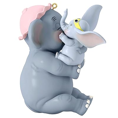 Hallmark Keepsake Christmas Ornament 2019 Disney Dumbo Mothers Day Gift"Baby Mine" Porcelain