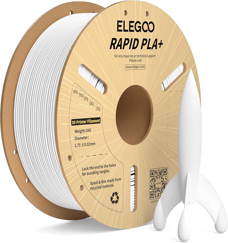 Filamento PLA+ de Alta Velocidade 1.75 1KG Branco