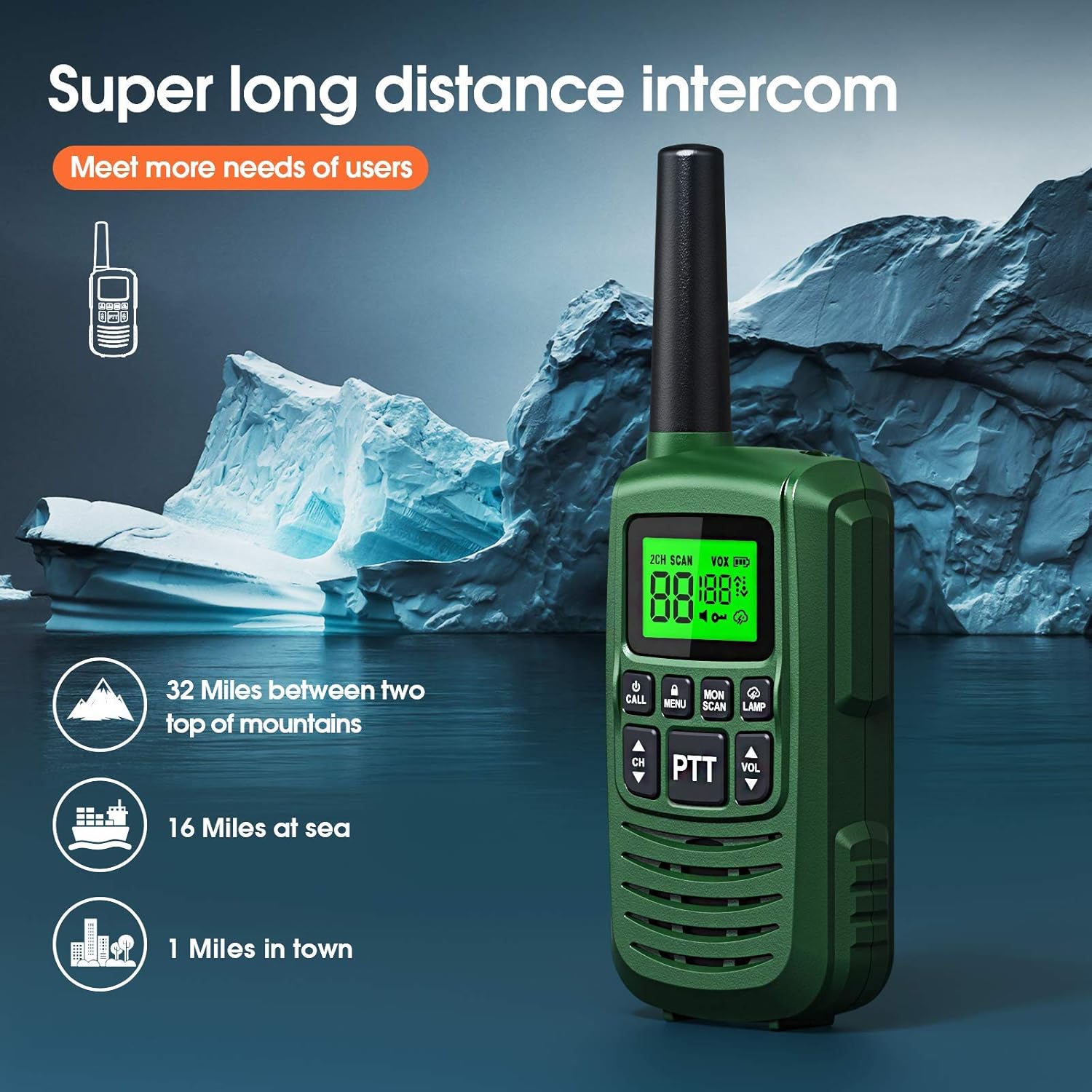Free Shipping Worldwide Gocom Frs Walkie Talkies For Kids Adults Ipx4 Waterproof Long Range Two Way Radios 22 Channel Led Flashlight Tow Way Walkie Talkie 2pack Sports Outdoors Fashion Brands