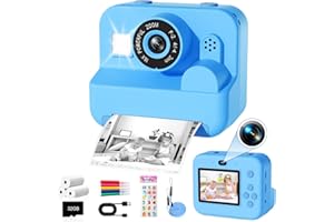 Kids Camera Instant Print - 1080P Camera for Kids with Printing Photo Paper, Toddler Digital Camera for 3 4 5 6 7 8 9 10 Year