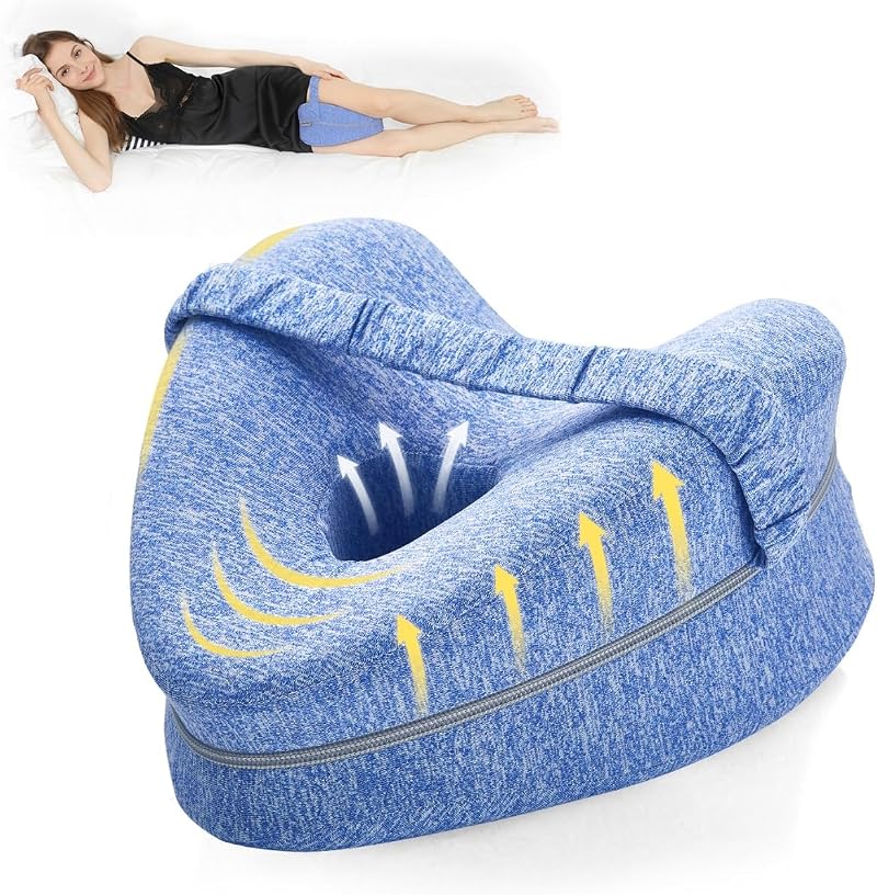 BEAUTRIP Leg Pillow Ergonomic Knee Pillow with Strap Memory Foam