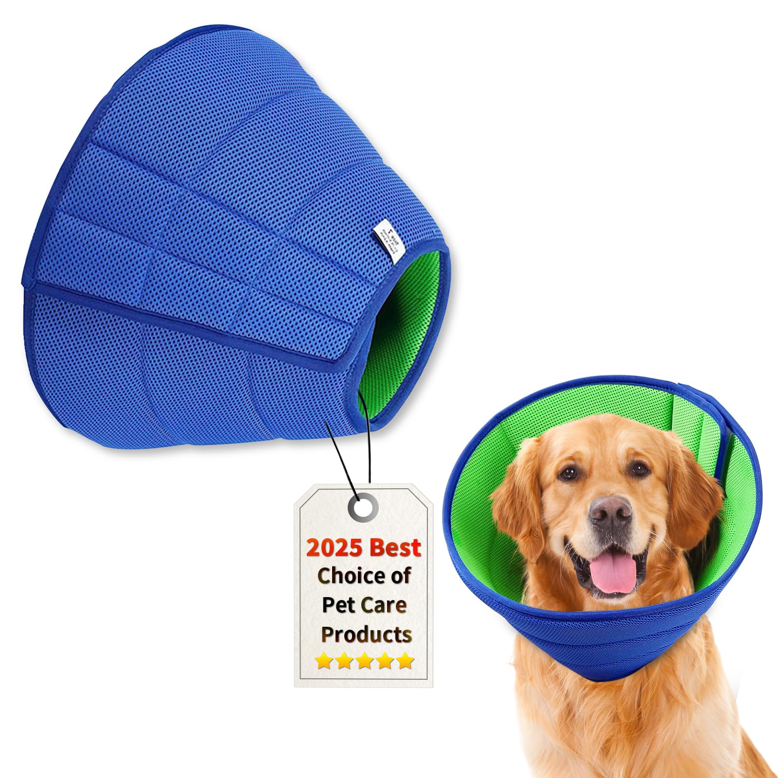 Photo 1 of Soft Dog Cone Collar Alternative, Comfortable Cones for for Medium Small Dogs/Cat to Stop Licking After Surgery, Comfy Elizabethan Collars, Neuter Recovery Ecollars of Shame Alternatives