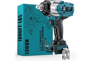 Cerycose Cordless Impact Wrench 1/2 inch Compatible with Makita 18V Battery Brushless High Torque Impact Driver Gun with 1000 Ft-lbs Torque, LED Work Light, Ergonomic Design for Heavy-Duty