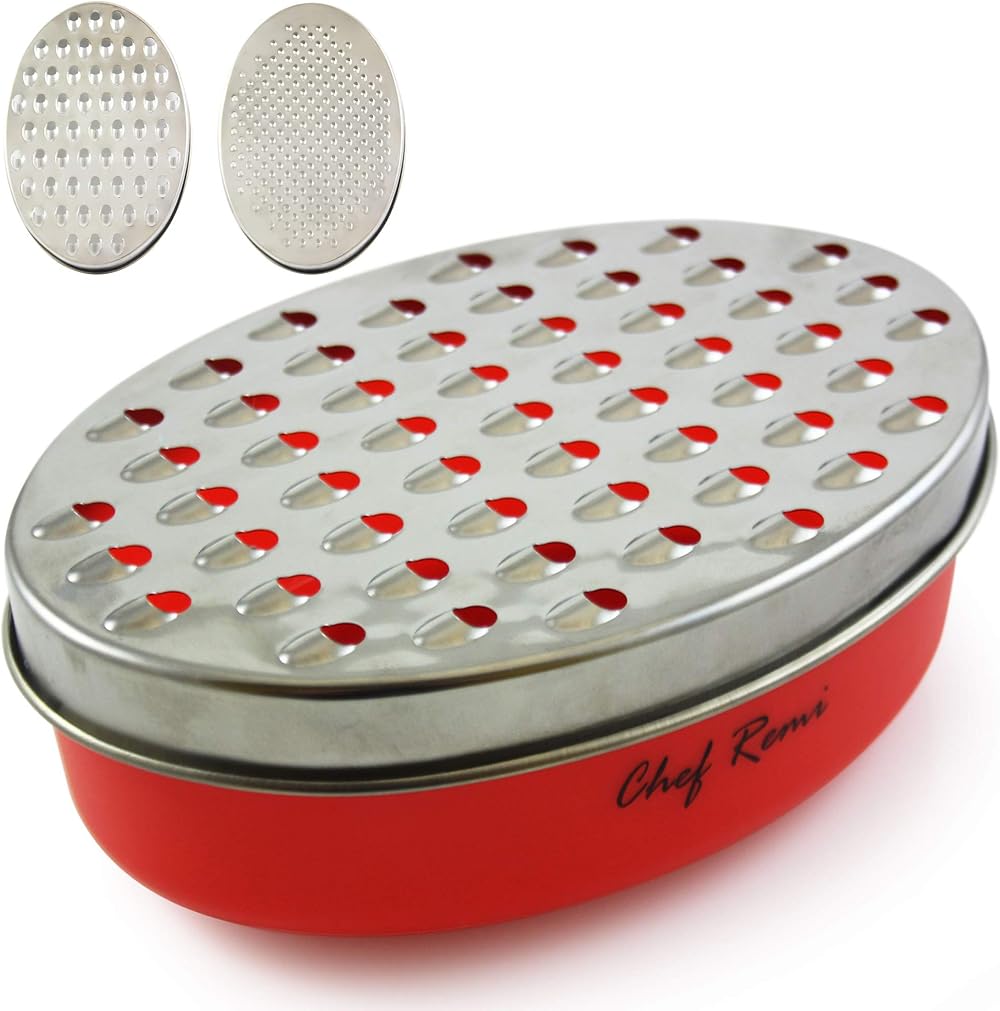 Chef Remi Latest Cheese Grater with Storage Box – Grates Cheese, Veg and Zest