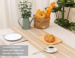 Linen Round/Square Table Cloth Waterproof Cotton