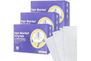 CUXFLS Disposable Potty Absorbent Pads for Kids Travel,Potty Refill Pouch for Toddler Toilets Portable Fast-Acting Absorbent Fit All Baby Travel Potty Bags - 150 Pads
