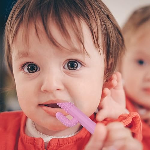 Hollow Teething Tubes Toys for Babies Girls Boys, Pack Silicone Baby  Teether Toy Tube for Infants with Nursi