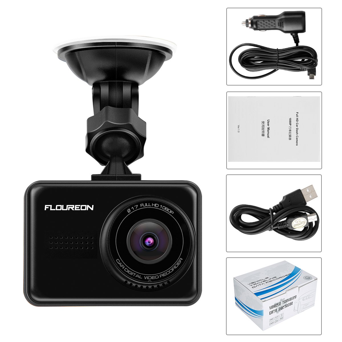 FLOUREON Dash Camera 2.45\
