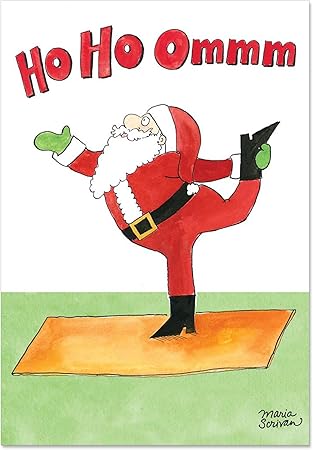 Babbo Natale Karate.Babbo Natale Yoga Scherzo Di 12 Christmas Card Pack Sku B1885 12 Christmas Card Pack Sku B1885 Amazon It Cancelleria E Prodotti Per Ufficio
