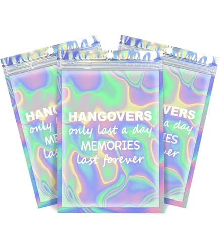 Amazon.com: Hangover Kit Bags 20Pcs Holographic Hang Over Recovery