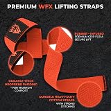 WFX Weight Lifting Straps Padded Neoprene Wrist Support Orange view 2