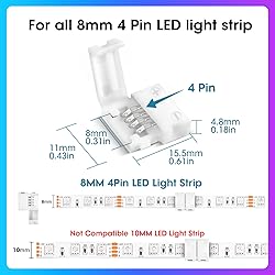 WENHSIN 10-Packs 4-Pin LED Connectors for LED Strip