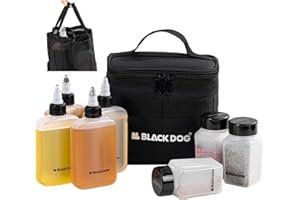 Blackdog Camping Spice Set with 7 Containers, Pepper & Salt Spice Shakers with Holes and lids- 7pcs Portable Outdoor Travel S