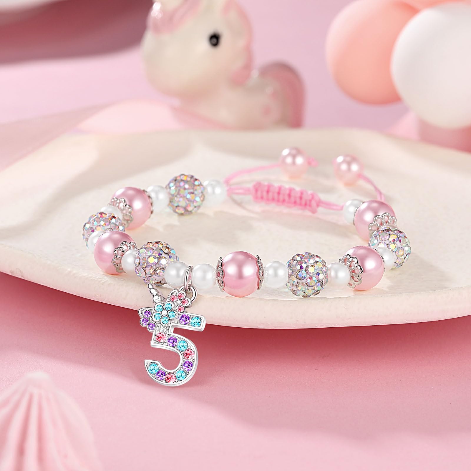 UPROMI Birthday Gifts for 3-12 Year Old Girl Unicorn Bracelet, Christmas Gifts for Daughter/Granddaughter/Niece