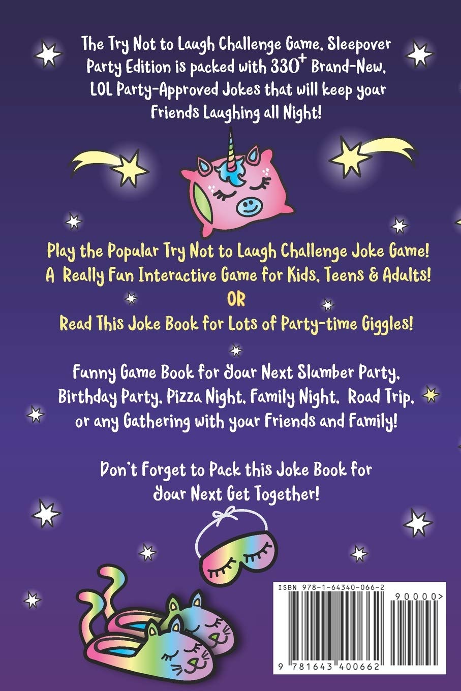 Try Not to Laugh Challenge Sleepover Party Joke Book: for Girls! Sleepover Party Game, Fun Slumber Party Activities, Funny Jokes & Interactive Game to ... Slumber Party Gift for Ages 6+ Years Old