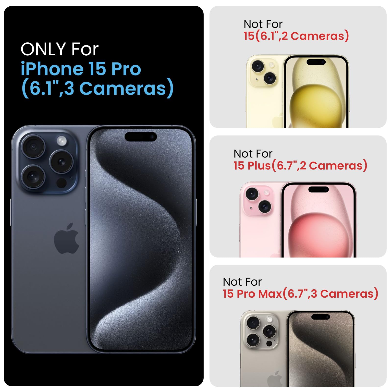 FireNova Designed for iPhone 15 Pro Case, Silicone Upgraded [Camera Protection] Phone Case with [2 Screen Protectors], Soft Anti-Scratch Microfiber Lining Inside, 6.1 inch, Calke Green
