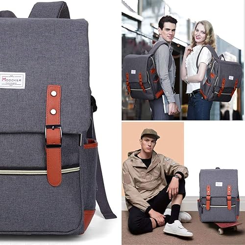 Modoker Vintage Laptop Backpack for Women Men,Travel Backpacks