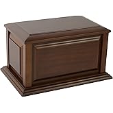 WEVOIRD Handcrafted Extra Large Wooden Funeral Cremation Urn Box for Adult Human Ashes up to 320lbs