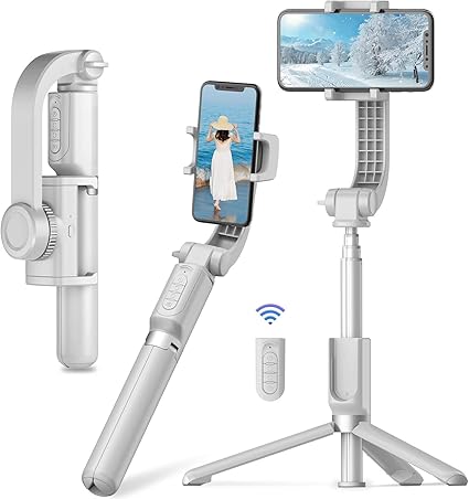 Amazon Co Jp Xxzu スマホジンバル スタビライザー オートバランス ブレない自撮り棒 スマホ三脚 Android Iphone対応 片手持ち単軸 4段階伸縮 多機能bluetoothリモコン付き 360度自動 手動回転 安定撮影 手ブレ防止 折畳み式 227g 超軽量 グレー 家電 カメラ