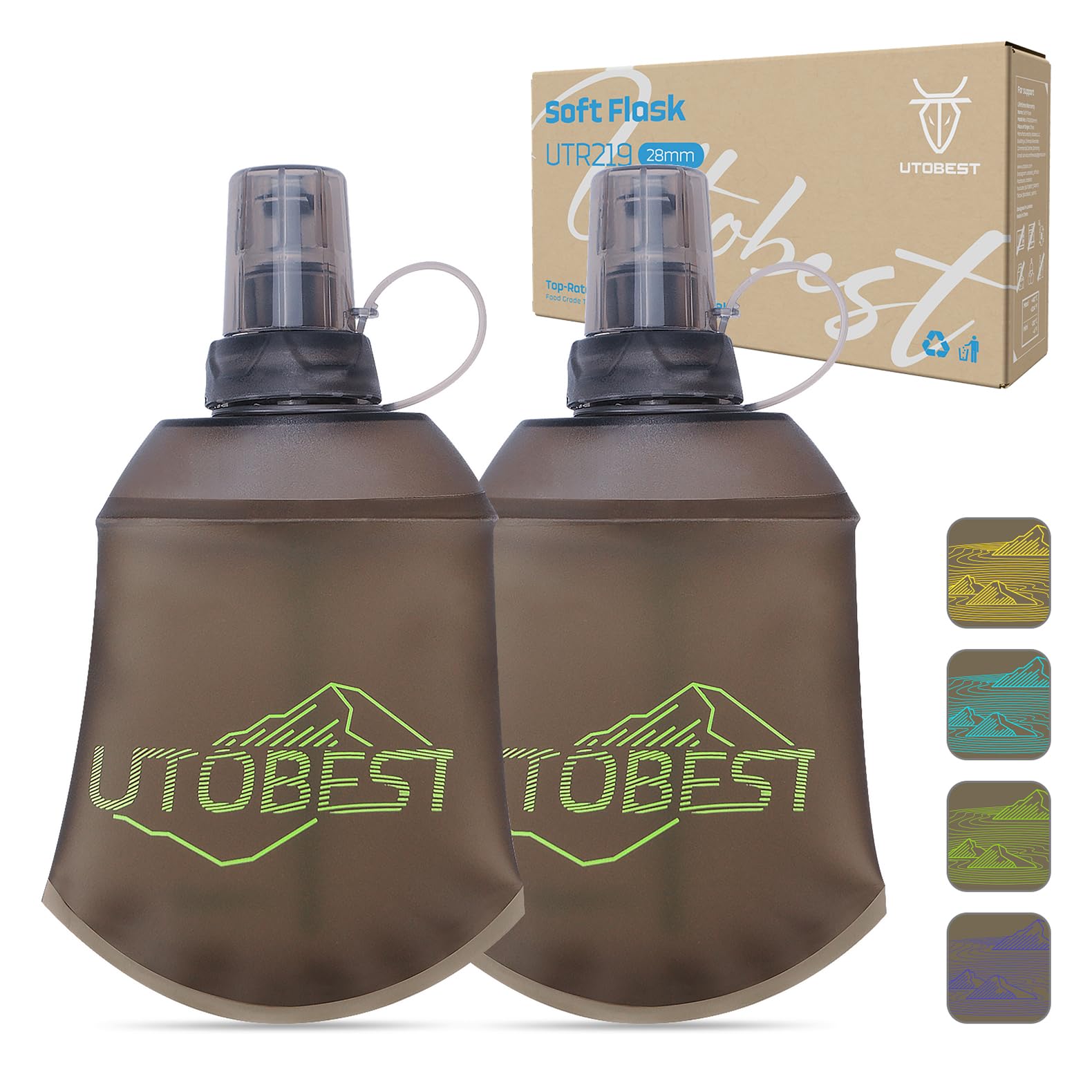 UTOBEST 150ml Soft Flask, 2 Pack Flexible TPU