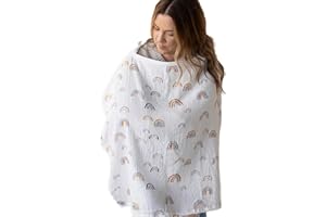 Breastfeeding Cover, Muslin Soft Cotton Nursing Cover, Breast Feeding Coverall with Adjustable Strap, Nursing Cover Breastfee