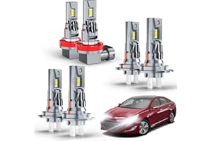 UCYAR Compatible with Hyundai Sonata 2011 2012 2013 2014 Fog Lights Bulbs Combo, H7 High Beam H7 Low Beam H11 Fog Lights, Plug and Play, 65000LM 900% Brighter, Waterproof, Pack of 6
