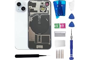 ZNZHKR 15 Back Glass Replacement with Wireless Charging Flex Cable and Camera Frame All Parts for iPhone 15(6.1Inch,Blue) Replacement of Equipment Waterproof Tape
