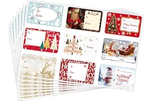 UORYBWANAI Christmas Gift Tags 135 Pcs Christmas Stickers Labels Self Adhesive Christmas Gift Tags Christmas Tags Stickers,Christmas Name Gift Labels Christmas Tag Gift Tags for Christmas Presents