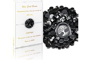 VEWINGL 250 Pcs Wax Seal Beads for Wax Seal Stamps, Cards, Wedding Invitations, Wine Packaging, Gift Wrap, Envelopes (250, Black)