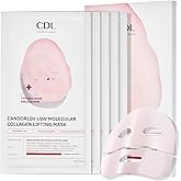 CANDORLOV Overnight Collagen Lifting Face Mask 5 Sheets, Korean Face Lifting Deep Hydrogel Mask for Glass Skin, Anti-Aging with PDRN, Hyaluronic Acid for Elasticity, Firmness