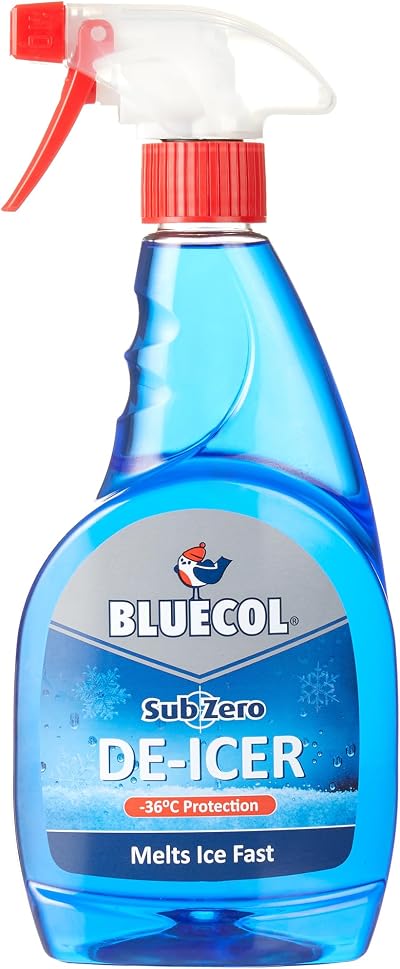 Bluecol De-Icer Trigger 500 ml with Glass Cleaner -36°C Fast Acting