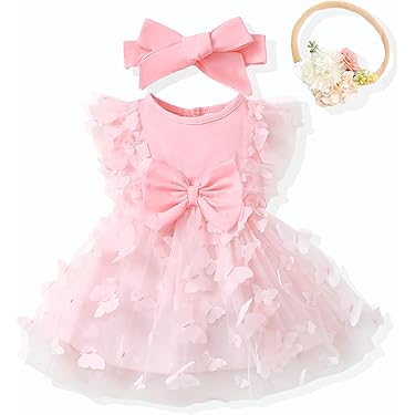 open lace back dress Amazon Best Sellers: Best Baby Girls' Special Occasion Dresses