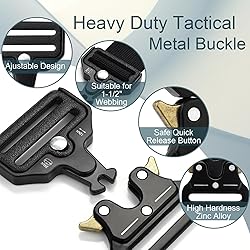 CooBigo 2 Pack Tactical Belt Buckles, 1-1/2" Heavy