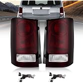 Nilight Taillight Assembly for 2009-2015 Honda Pilot Smoked Red | Tail Lights Rear Lamp Replacement OE Style Driver and Passenger Side w/Bulbs