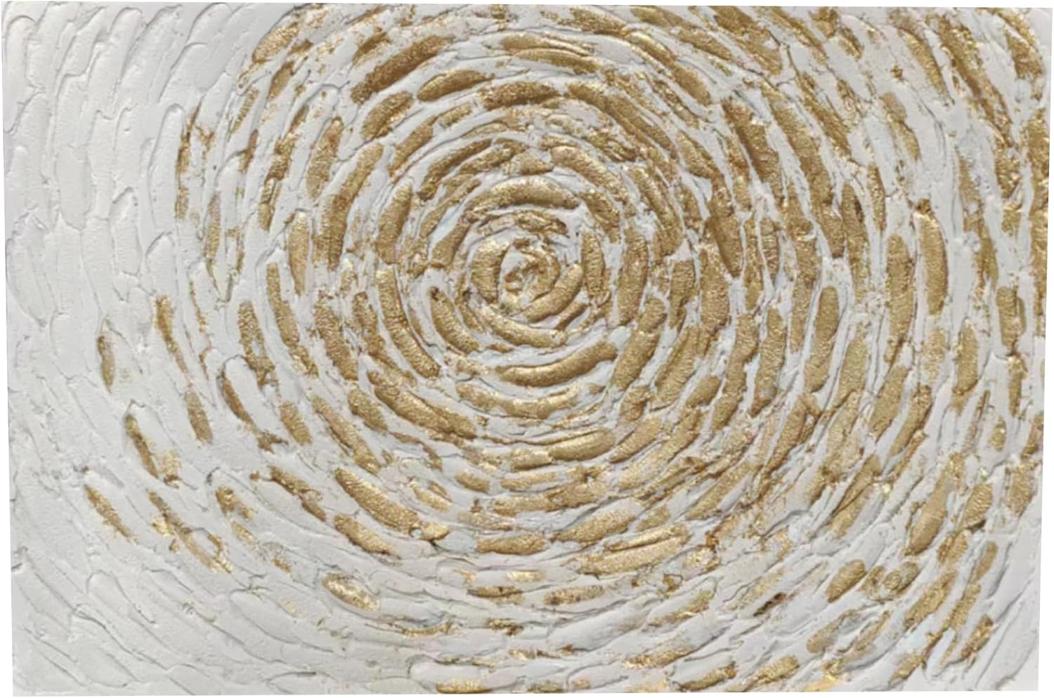 Paintings - Boiee Art,24x36Inch 100% Hand Painted Modern White Gold Wall Decor Art Textured Canvas Oil Painting Contemporary Artwork Abstract Floral Acrylic Painting Wood Inside Framed Hanging Wall Decoration